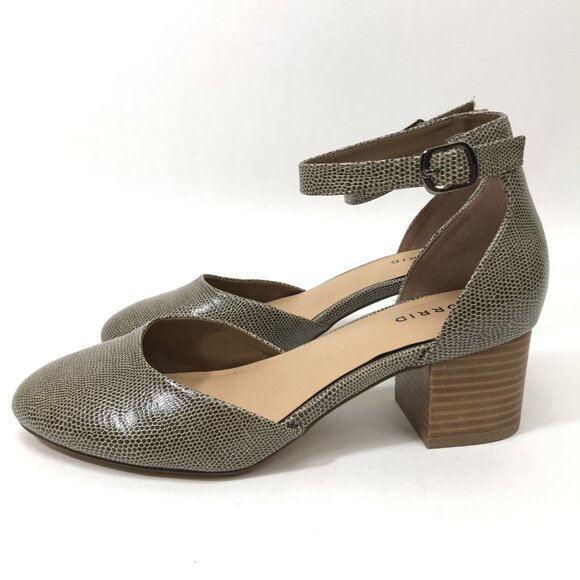 Torrid Textured Snake Print Block Heel Pumps Women's Size 10.5W Wide Ankle Strap - Picture 5 of 11